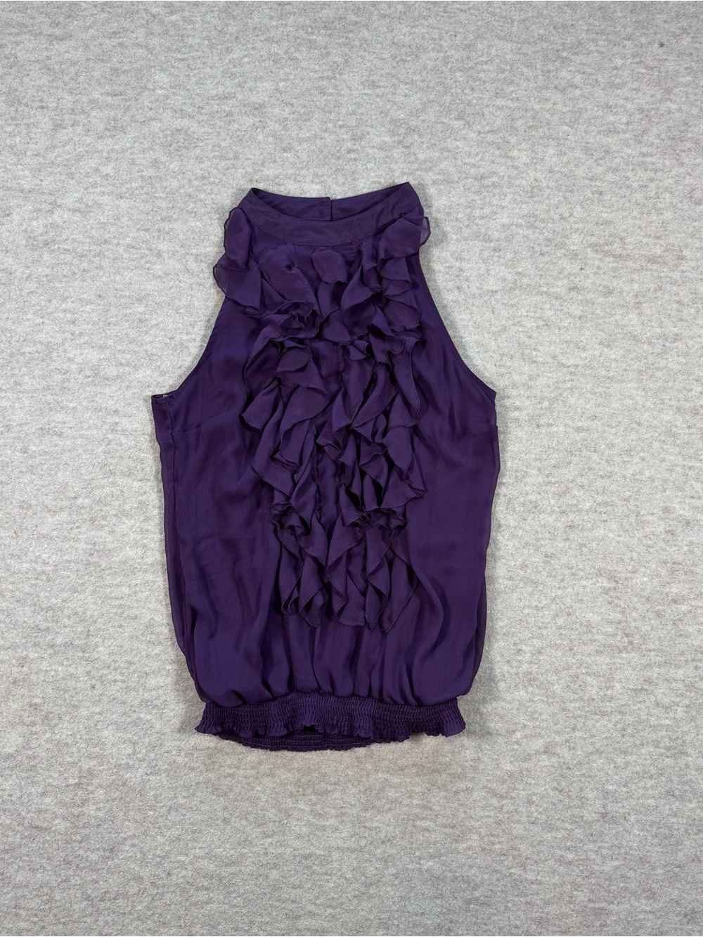 Mossimo Supply Co. Purple Ruffle Halter Shell
